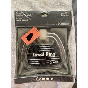 Bath Genuine Porcelain Towel Ring Hardware Included